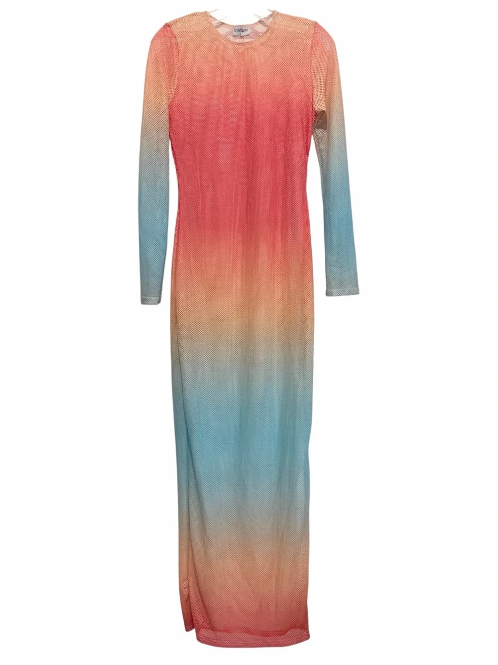 ICON SWIM Zaila Ombre Rainbow Mesh Dress - Picture 9 of 13